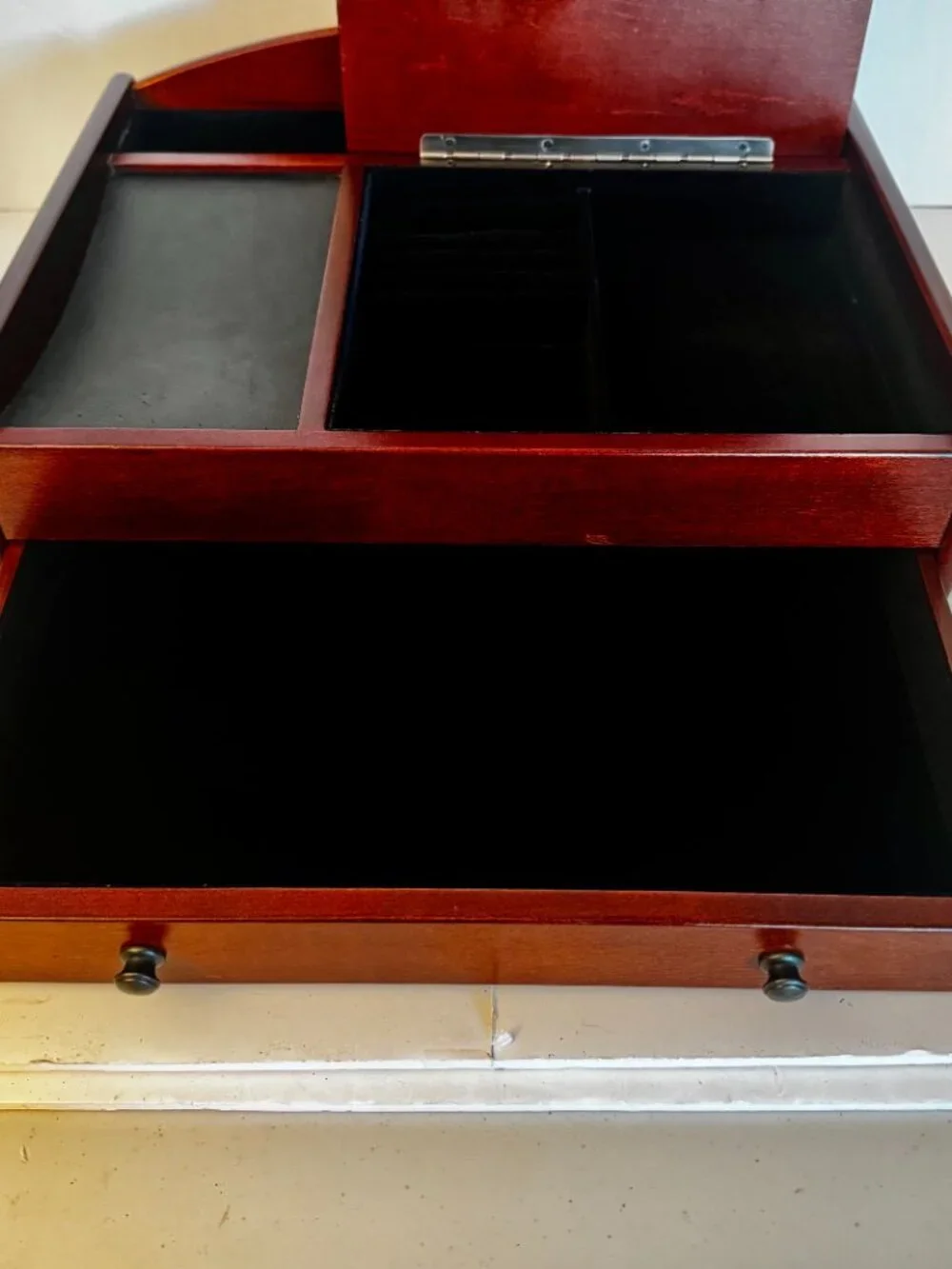 Vtg Mele & Co Davin Men's Valet Jewelry Box 14x11